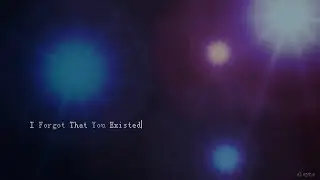 Taylor Swift - I Forgot That You Existed (Lyric Video)