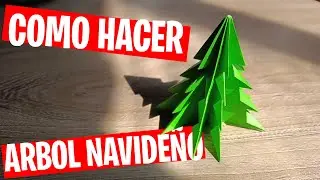 COMO HACER ÁRBOL DE NAVIDAD DE PAPEL - DIY - Origami - Manualidades con Quiire