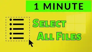 Select all Files in a Folder: How to do it?