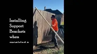 Watch The Pros Replace Support Brackets to Repair a Leaning Fence - Fence Makeovers Plano TX