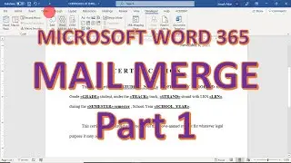 MICROSOFT WORD 365: MAIL MERGE