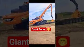 Monster Excavator with Giant Boom Unloading | Extreme Heavy Equipment Operation