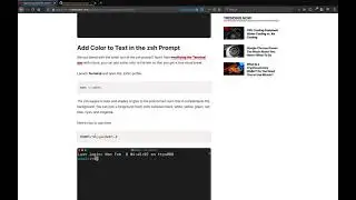 Show git branch name in Mac terminal on zsh and customize zsh