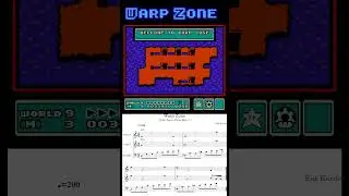 Warp Zone - Super Mario Bros. 3 (NES, 1988) OST - Music Transcription  #nintendo #gamemusic #shorts