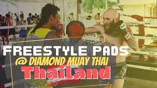 Freestyle Muay Thai Padwork in Thailand at Diamond Muay Thai