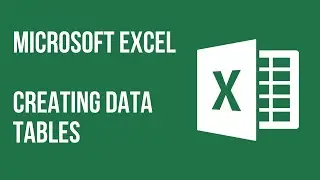 How to Create a Data Table with Microsoft Excel (Microsoft Excel 2016)