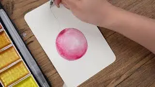 Creative watercolor Christmas ornament greeting card