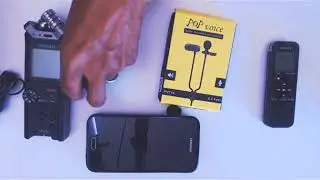PoP voice One-piece PV710 Design Lavalier Microphone with Earphone