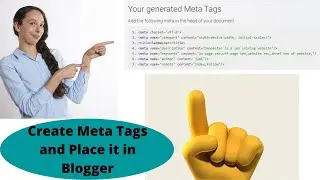 How to create meta tags from meta tag generator and placed in blogger settings?