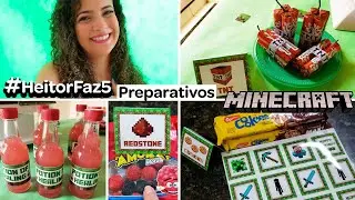 PREPARATIVOS DO ANIVERSÁRIO DO HEITOR TEMA MINECRAFT ⛏100 TAMIRES MOTA
