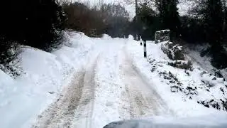 Bashing throught the snow.