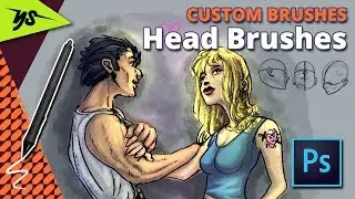 Custom Head Brushes - Free Photoshop Brushes to help you draw people