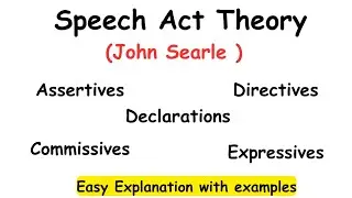 Speech act theory |Classification of illocutionary speech acts by Searle #linguistics