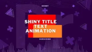 SHINY title | Text Animation | Premiere Pro Text Effects