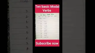 Ten basic Modal Verbs|English Practice|Afresh Journey |#english #shots #shorts #short #youtubeshorts