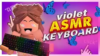*very aesthetic* 🍑 Relaxing  violet Tower ASMR Obby Clicks and Taps Roblox Keyboard