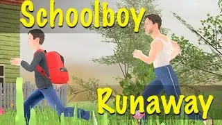 Пытаюсь сбежать от злых родителей в игре shoolboy runaway!