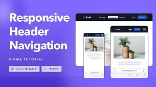 How To Create a Responsive Top Navigation Menu | Create a Responsive Navbar Layout in Figma