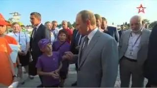 Владимир Путин и 11-летний мальчик говорят о ситуации вокруг курса рубля.