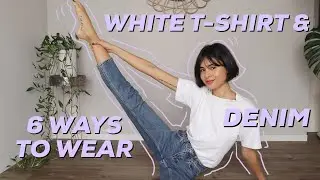 Mix and match the classic white T-shirt and denim! 6 outfits that change dramatically depending o...