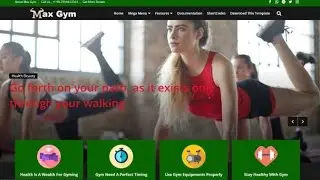 Max Gym Blogger Template. | blog-templates.com