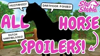*ALL HORSE SPOILERS* 8 NEW COATS, GEN 3 MUSTANGS, DUTCH WARMBLOODS, DARTMOORS, & MORE! (STAR STABLE)