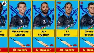 Namibia Team For T20 World Cup 2024 | Namibia Players For T20 World Cup 2024 | Data Arrow