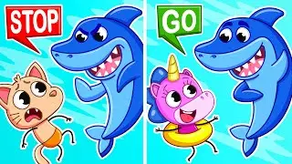 Oh no! Scary Water Monster in the Pool! | Safety Rules in the Swimming Pool🌊🧌 | Teeny Mimi🦄