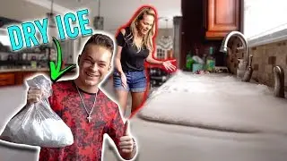 DRY ICE PRANK IN MOMS KITCHEN GETS OUT OF CONTROL!