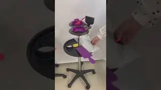 Тележка с 2 чашами и подставкой для парикмахера колориста салона красоты парикмахерской