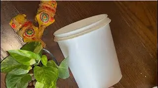 How to reuse a plastic container to make a beautiful diy planter | Diy planters | Reuse plastic