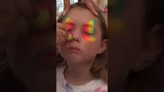 On the job butterfly face paint. #facepaint #facepainttutorials