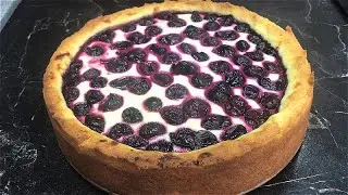Простой и вкусный ПИРОГ из песочного теста с ТВОРОГОМ и ВИШНЕЙ