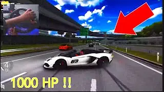 CRAZY 1,000HP Lamborghini Aventador SVJ Cutting Up In No Hesi ! (Steering Wheel RAW Gameplay)