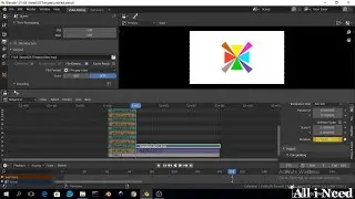 Draw triangles and rotate them around the center by blender video editing