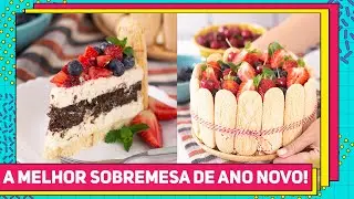 SUA CEIA DE ANO NOVO MERECE ESSA SOBREMESA | Charlotte de Frutas Vermelhas | Receitas de Minuto 796