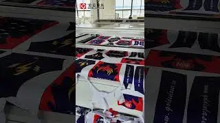 Laser contour cutting sublimated jerseys fabric 