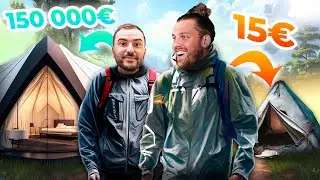 Nuit dans une tente à 150 000 euros VS Tente à 15 euros