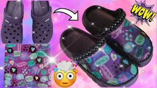 YES IT'S FABRIC: AMOJI FABRIC BLING CLOGS/CROCS