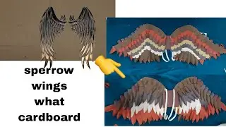 #wast cardboard #learn how to make sparrow#wings ,,,