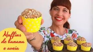 Muffins de banana e aveia