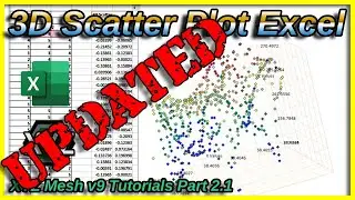XYZ Mesh v9 Tutorials part 2.1 - New 3D Scatter Plots in Excel With COLORING