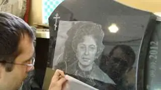 Портрет на граните пескоструйный фон часть1 подготовка портрета.