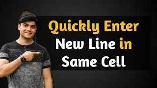 Quickly Insert New Line In Existing Cell in Excel || Create New Line In Same Cell || 