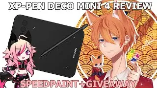 Xp-Pen Deco Mini 4 Review+Speedpaint+Giveaway