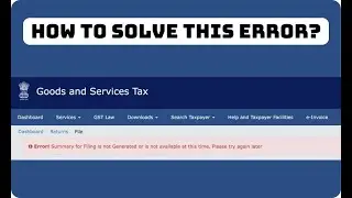 Error! Summary for Filing is not Generated or is not available at this time. Please try again later