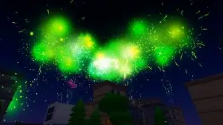 Fireworks Playground - Big Green & Yellow Fireworks Spectacle!