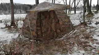 Палатка УП1 компании '' БЕРЕГ'' на зимней рыбалке