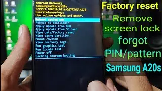 Factory/Hard Reset Samsung A20s