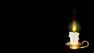 BURNING CANDLE  BLACK SCREEN EFFECT